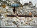 Betonabplatzung durch rostende Bewehrung
